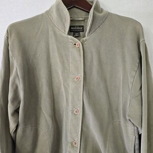 Vtg Y2k Woolrich Womens‎ XL Button Up Sweater Coat 100% Cotton Lightweight